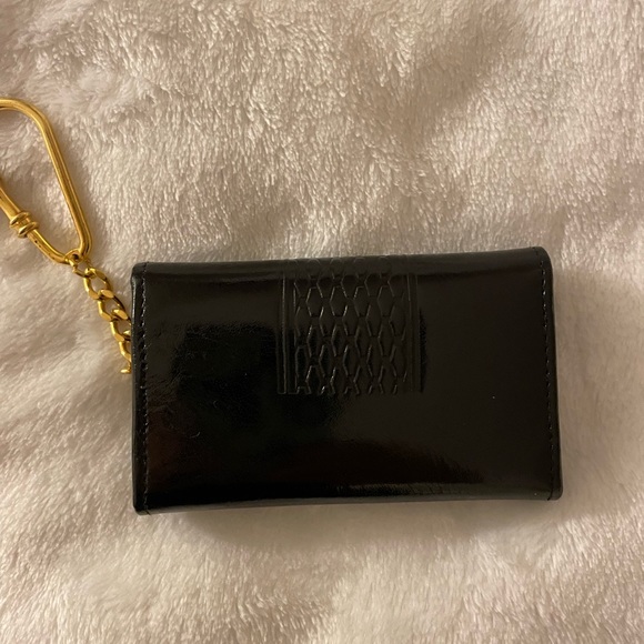 Black leather key chain case - Picture 2 of 4